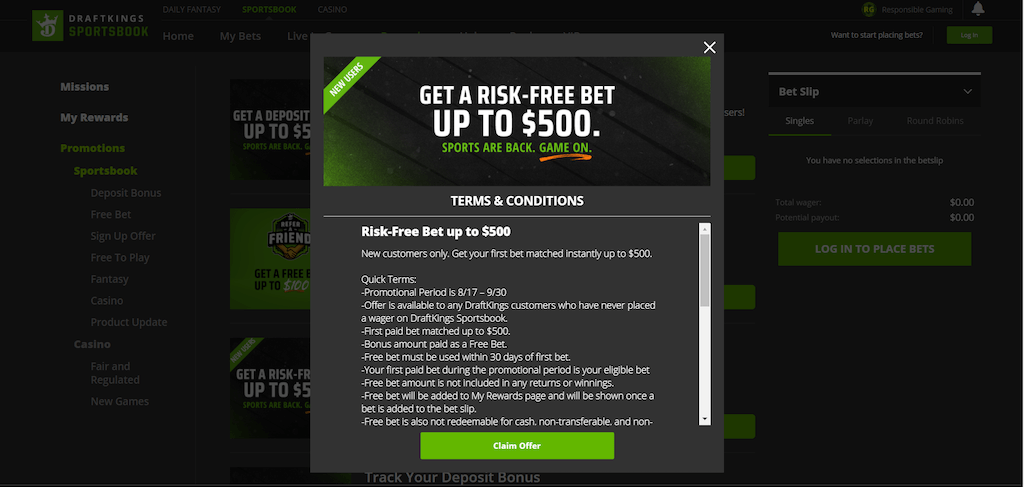 Draftkings sportsbook refer a friend quote